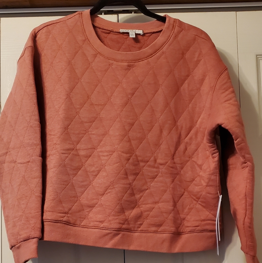 Quilted Pink Sweatshirt By Pale Sky